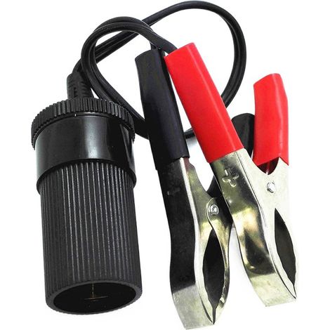 Prise allume-cigare vers pinces de batterie, pince de borne 12V sur adaptateur femelle, rallonge (1/5)