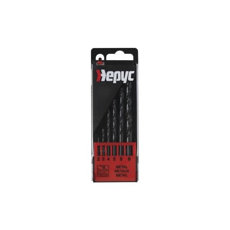 PUNTA HSS DIN 338N SET 6 PZ - 2-8X1,0 MM