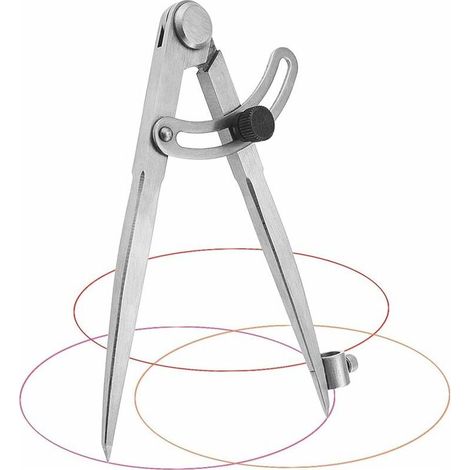 Compas Menuisier 20 cm Compas Menuisier Professionnel en Acier au carbone Compas Grand Diamètre pour Cercles de Dessin, Menuiserie, Travail Du Métal et Travail Du Cuir (1/4)