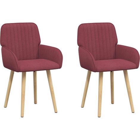 Esszimmerstühle 2 pcs Stoff Weinrot 56,5 x 50 x 87,5 cm vidaXL (1/5)