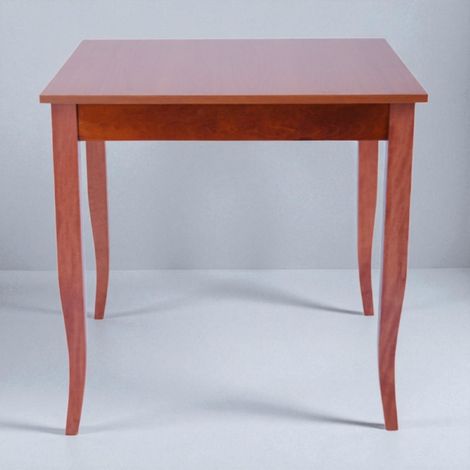Tavolo fisso in legno con gamba a sciabola RISTORANTE misura 90x90 CILIEGIO (1/5)