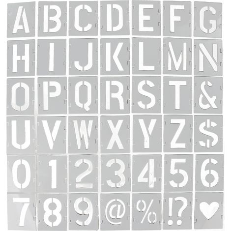 Pochoir à lettres 42 pièces pour peinture en aérosol, dessin coloré et projets DIY