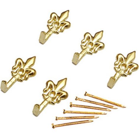 Ganchos para cuadros oro 32 mm 5 pz