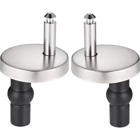Kit de fixation pour abattant de WC (lot de 2), vis de charnière universelles en acier inoxydable, pour trous borgnes, à dégagement rapide. (1/5)