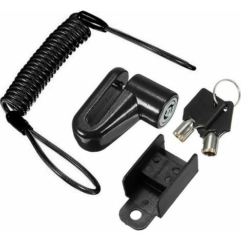Cadenas Antivol - Verrouillage Disque Frein - Pour Trottinette Electrique Vélo Moto - Câble de Rappel Intégré - 1 Pièce (1/5)