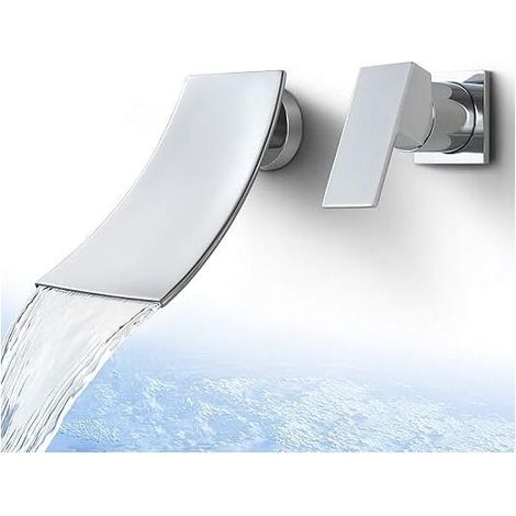Wall Mounted Bathroom Faucet Bathroom Sink Faucet Single Handle Lavender Basin Faucet Polished Chrome MUMU (1/4)