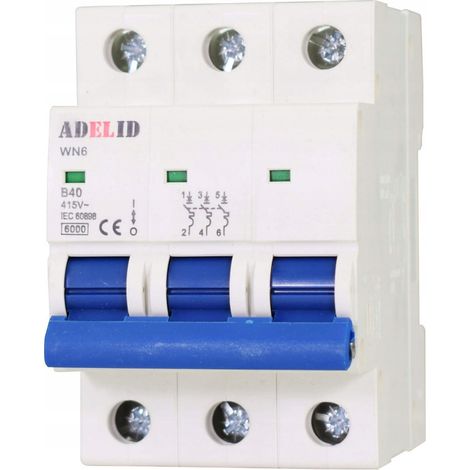 LS-Schalter Leitungsschutzschalter Sicherungsautomat 3-polig B 32A 230/400V AC (1/5)