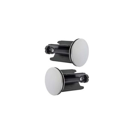 Tappo di scarico universale per lavabo da bagno BRAVIX Ø 40 mm, confezione da 2, finitura cromata, realizzato in ottone, con guarnizione in gomma, regolabile in altezza, anti-intasamento per lo scaric