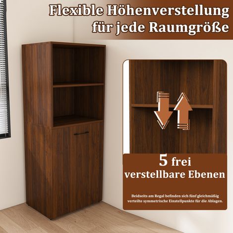 Bureau extensible avec rangement intégré, table pliable gain de place, étagères ajustables et plan coulissant, finition noyer foncé, idéal chambre ou espace travail, meuble bureau pratique. (1/5)