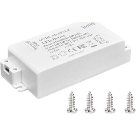 30W DC 24V 1.25A LED Light Transformer, AC 100-240V Constant Voltage Power Supply, LED Strip Lighting Accessories