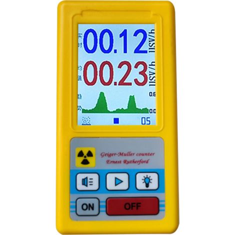 Compteur Geiger portable multifonctionnel, détecteur de rayonnement nucléaire,testeur de rayons X bêta Gamma, Jaune