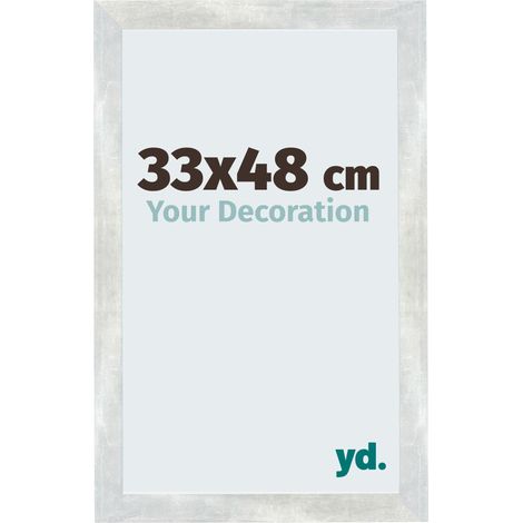 yd. - Cadre photo 33x48 - Argent Brillant Vintage - MDF - Mura