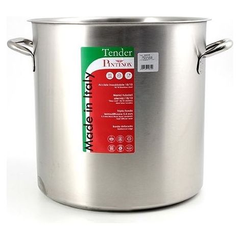 Pentola per induzione in acciaio inox con due manici Diametro 32 cm