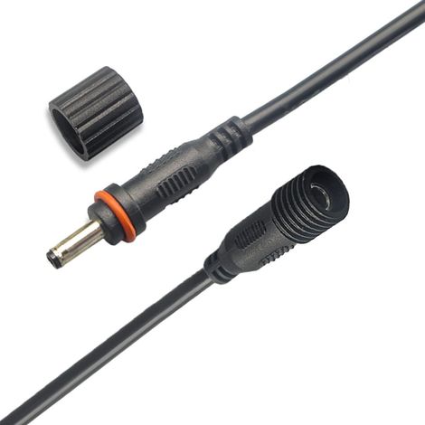 Câble Extension DC Étanche 5m - Connecteur 3,5x1,35mm - Fil Silicone PVC IP67 - Pour Lampe Solaire Jardin (1/4)