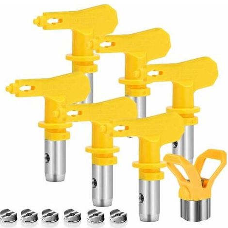 6 pièces Buse Airless,Buse Pistolet Airless pour Pistolet à Peinture Haute Pression (Tapez 413,415,417,419,423,425)