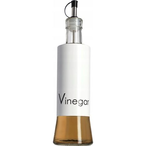 KADAX Spender für flüssige Würzmittel, Glasflasche, Vinaigrette, weiß