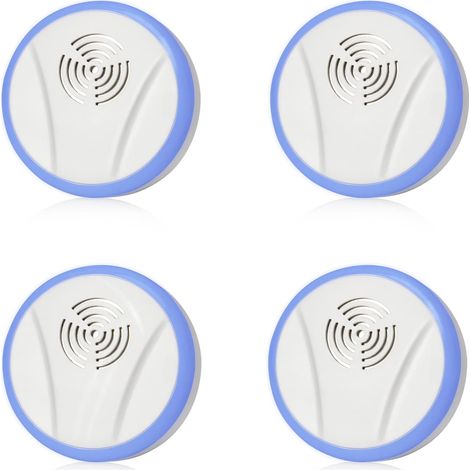 Répulsif Ultrason Moustique Lot De 4,à ultrasons insectifuge électronique et Anti-rongeurs pour Rongeurs Souris Moustique Cafard Araignée Mouche