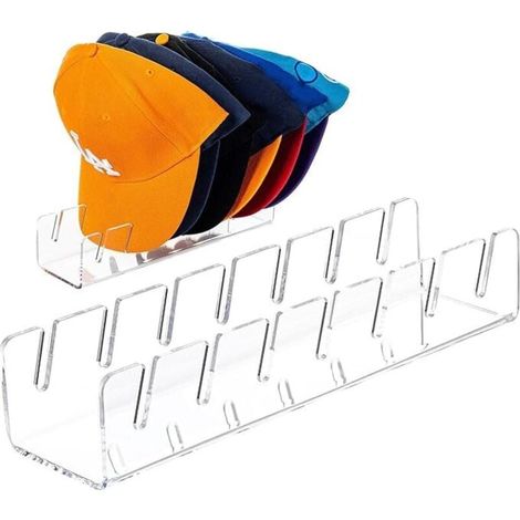 Generic Support à Chapeaux pour Casquettes de Baseball, Organisateur de Chapeaux en Acrylique sans Installation, Supports à Chapeaux pour 7 Casquettes de Baseball, Organisateur de Chapeaux Polyvalent (1/4)