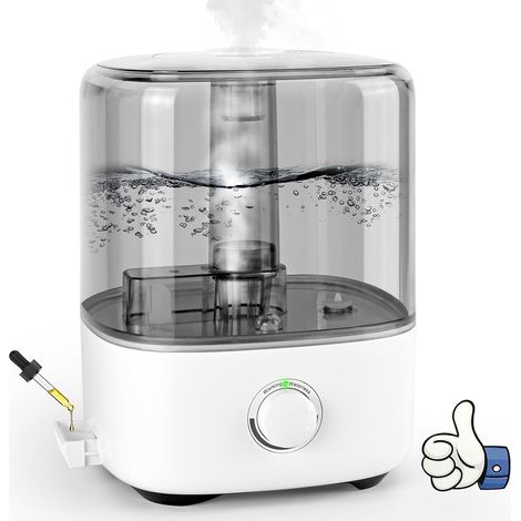 Humidificateur D'air Top-Fill 5L 28dB Silencieux Humidificateur d'air bébé ultrasonique à remplissage Pour Bébés et Plantes Humidificateur d'Air Chambre avec Buse à 360°Arrêt Automatique sans BPA (1/5)