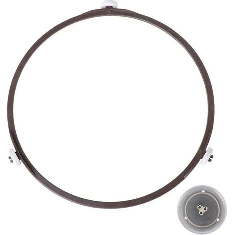 Support plateau tournant universel de 22cm,Anneau Rotatif Micro-ondes de Plateau Tournant pour Universel Support en Verre 22cm Diamètre (Brun)