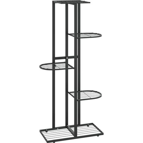 Portavaso portafiori 5 livelli 43 x 22 x 98 cm metallo nero 020045162