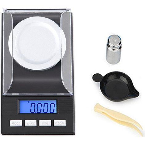 Balance De Précision - 0,001 G - Pour Bijoux Epices Et Laboratoire - Dimensions 11,5 X 6,5 X 1,7 Cm - Plastique - 1 Pièce