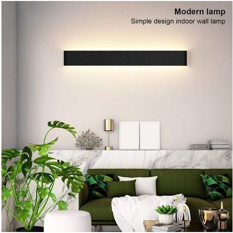 TAISHENGDA Confezione da 3 applique a LED nere per interni, applique da 31 cm, luce bianca calda 3000 K, applique moderne con illuminazione verso l'alto e verso il basso, applique da 12 W per camera d (1/5)