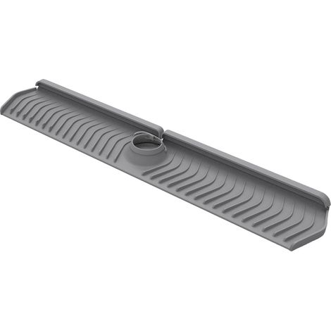 Tapis de Robinet en Silicone 76 cm Pentu Évacuation Rapide Bac Egouttoir Polyvalent pour Plan de Travail Salle de Bain (1/4)