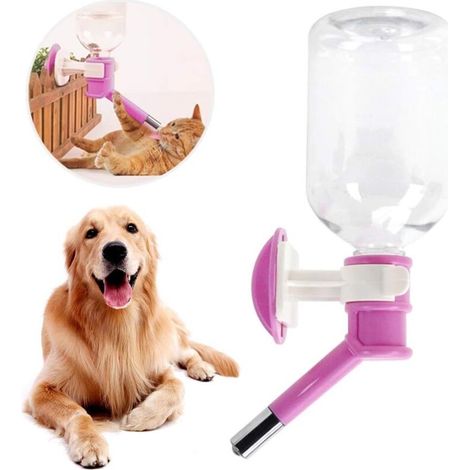 Distributeurs d'eau Chien Chat Bouteille d'eau pour Chien Gourde Chien à Suspendre sur Cage Bouteille d'eau de 500ml (1/5)