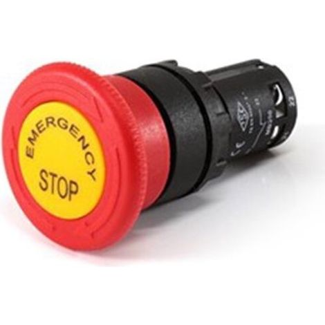 Botón de parada de emergencia Schneider Electric t0-mb202ee montaje empotrado mecanismo rotativo