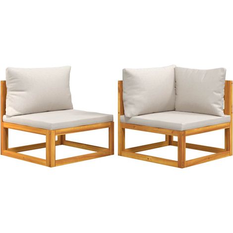 Maison Exclusive - Set Divani da Giardino 2pz con Cuscini Legno Massello di Acacia