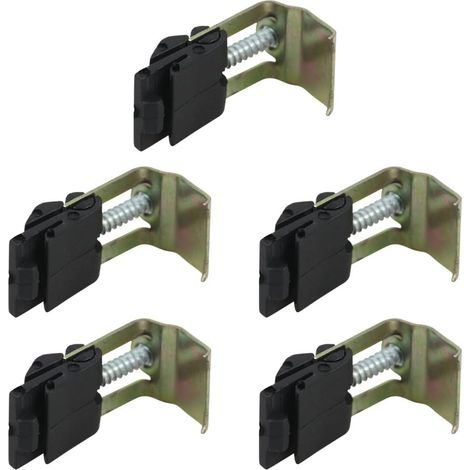 Set of 5 stainless steel clips, kitchen mounting clips for under the sink, sink accessories, adjustable arc, recessed, stainless steel kitchen clips, suitable for laundry rooms and shower rooms