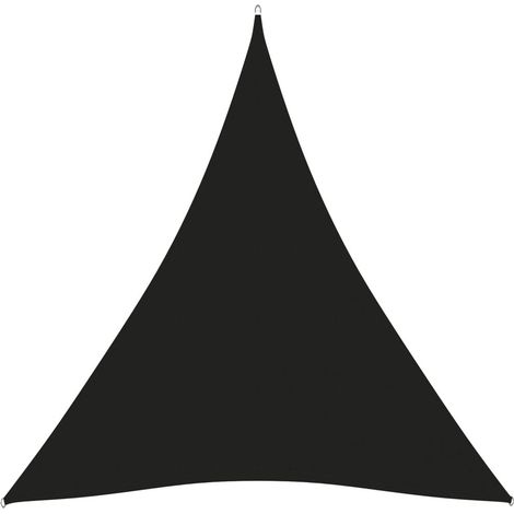 Voile de parasol Tissu Oxford triangulaire 5x7x7 m Noir (1/5)