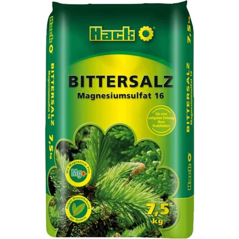 HACK sel d’Epsom 7,5 kg sulfate de magnésium, engrais magnésien, engrais pour bois résineux, conifères