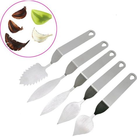 Juego de espátulas para glaseado, lámina de plumas, espátula de acero inoxidable para chocolate, espátulas para pasteles, herramienta para alisar el glaseado