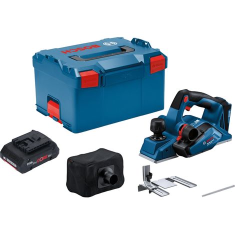 Bosch GHO 18V-26 Pialla a batteria professionale 18 V 2,6 mm senza spazzole + 1x batteria ricaricabile ProCORE 4,0 Ah + L-Boxx - senza caricabatterie