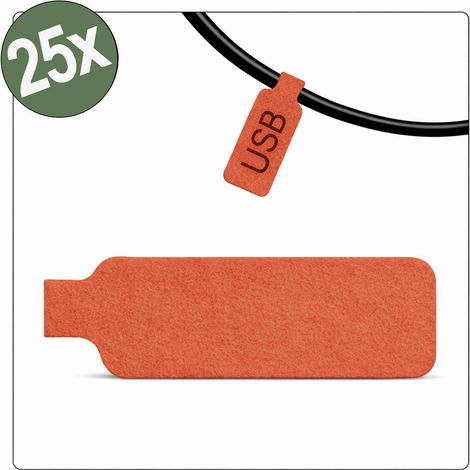 Quadrios 26CA796 26CA796 Etichetta per cavi 20 x 40 mm Colore campo di marcatura: Rosso Numero di etichette: 25