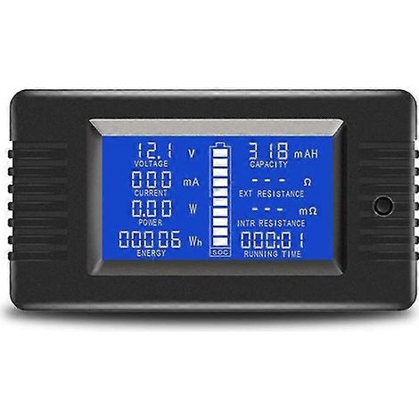 Voltmètre-ampèremètre numérique 0-200 V 300 A, testeur de batterie avec shunt intégré, mesure de capacité et de résistance électrique (FT). (1/5)