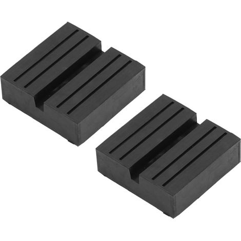 Convient aux patins en caoutchouc pour cric de voiture (lot de 2), avec une conception rainurée, compatible avec les supports de levage universels à rail de guidage.