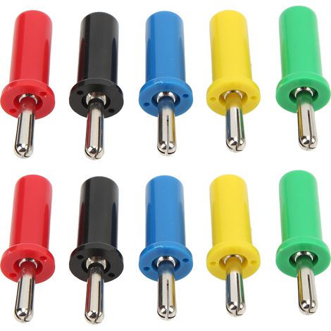 10 connecteurs banane à fente croisée soudables empilables pour accessoires de sécurité, 10 pièces (1/5)