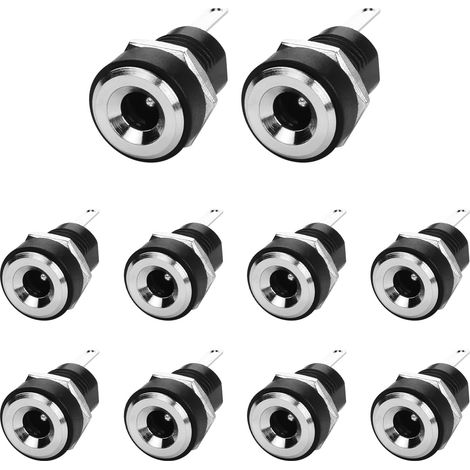 Connecteur Femelle à 2 Broches DC 3,5 mm x 1,35 mm pour Montage sur Panneau pour Petits équipements Audio, dispositifs de Surveillance, Bandes Lumineuses LED, routeurs (1/5)