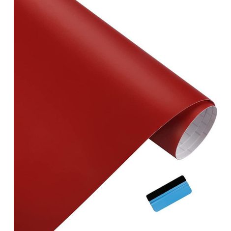 Matte Vinylfolie für Auto & Motorrad, blasenfrei, rot 30x150cm (1/5)