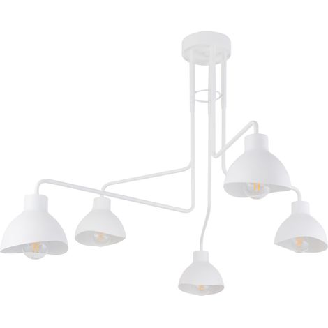 Plafonnier moderne Holi 5 lumières blanc E27 Sigma (1/3)