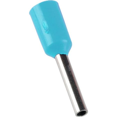 Sachet De 100 Embouts De Câblage Pour Fil Souple Section 0,25mm² - Bleu - Collerette Isolante