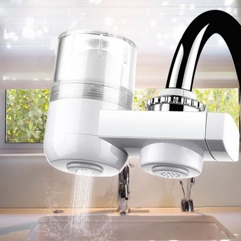 Wasserhahn-Wasserreiniger, Wasserfilter, Wasserhahnfilter mit waschbarer Keramikkartusche (1/4)