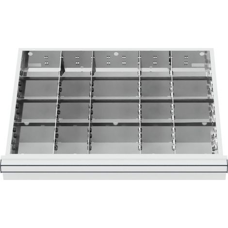 STIER Schubladeneinteilung Metalleinteilung BLH 150/175 mm Innenmaß 600x450 mm 20 Fächer (1/4)