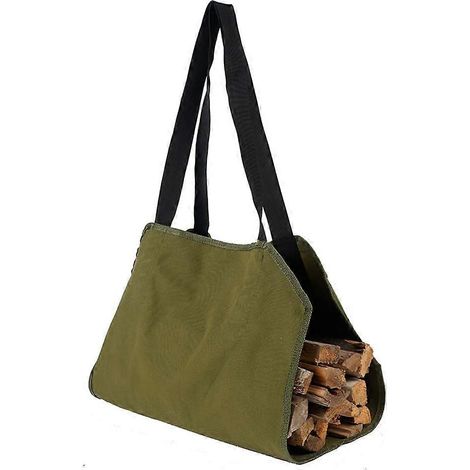 Sac de transport pour bois de chauffage, grand sac idéal pour la maison, le camping, le transport de foin et les activités de plein air. (1/5)