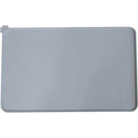 1 PC Tapis d'alimentation en silicone pour bols pour chiens et chats, plateau de nourriture pour animaux de compagnie imperméable avec bords (1/4)
