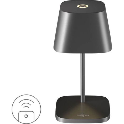 Luminaire extérieur Villeroy & Boch Neapel RC aluminium anthracite L 20 cm lumière chaude IP65 réf. 97230 (1/4)