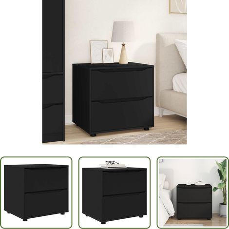Schrank Schwarz -  Aufbewahrungsschrank Schwarz 60 x 48 x 57 cm Holzwerkstoff (1/5)